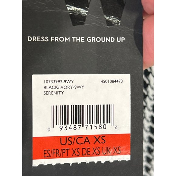 Nine West NWT Women's Houndstooth Black & Ivory Lined Skirt Size XS - Picture 5 of 9